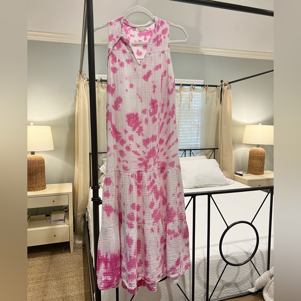 Stark X gauze tie dye maxi dress XS